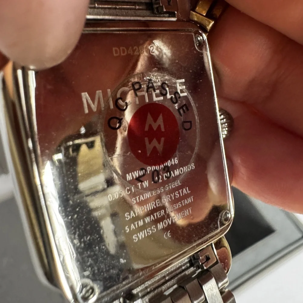 Michele Deco Chronograph Diamond Dial Women's Silver Watch